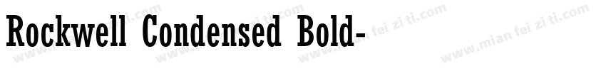 Rockwell Condensed Bold字体转换